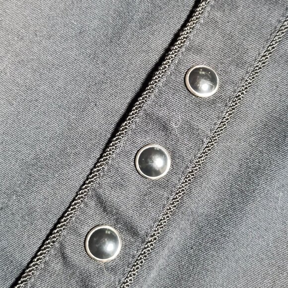 Scully Western Embroidered Flora Flowers Black Button-Up Shirt Medium - Picture 9 of 16